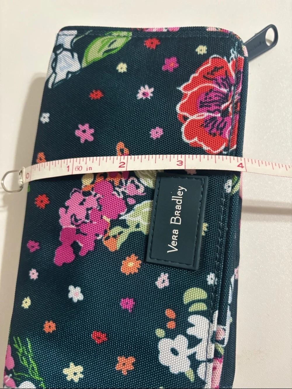 Vera Bradley Hopes Bloom Teal ReActive Wristlet Wallet - Picture 8 of 10